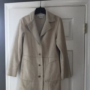 Cabi Faux Shearling Coat Jacket Tan size XS